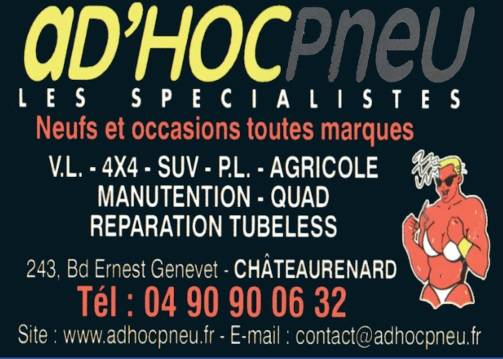 Remplacement de pneus pour voiture de tourisme Châteaurenard Ad Hoc Pneus